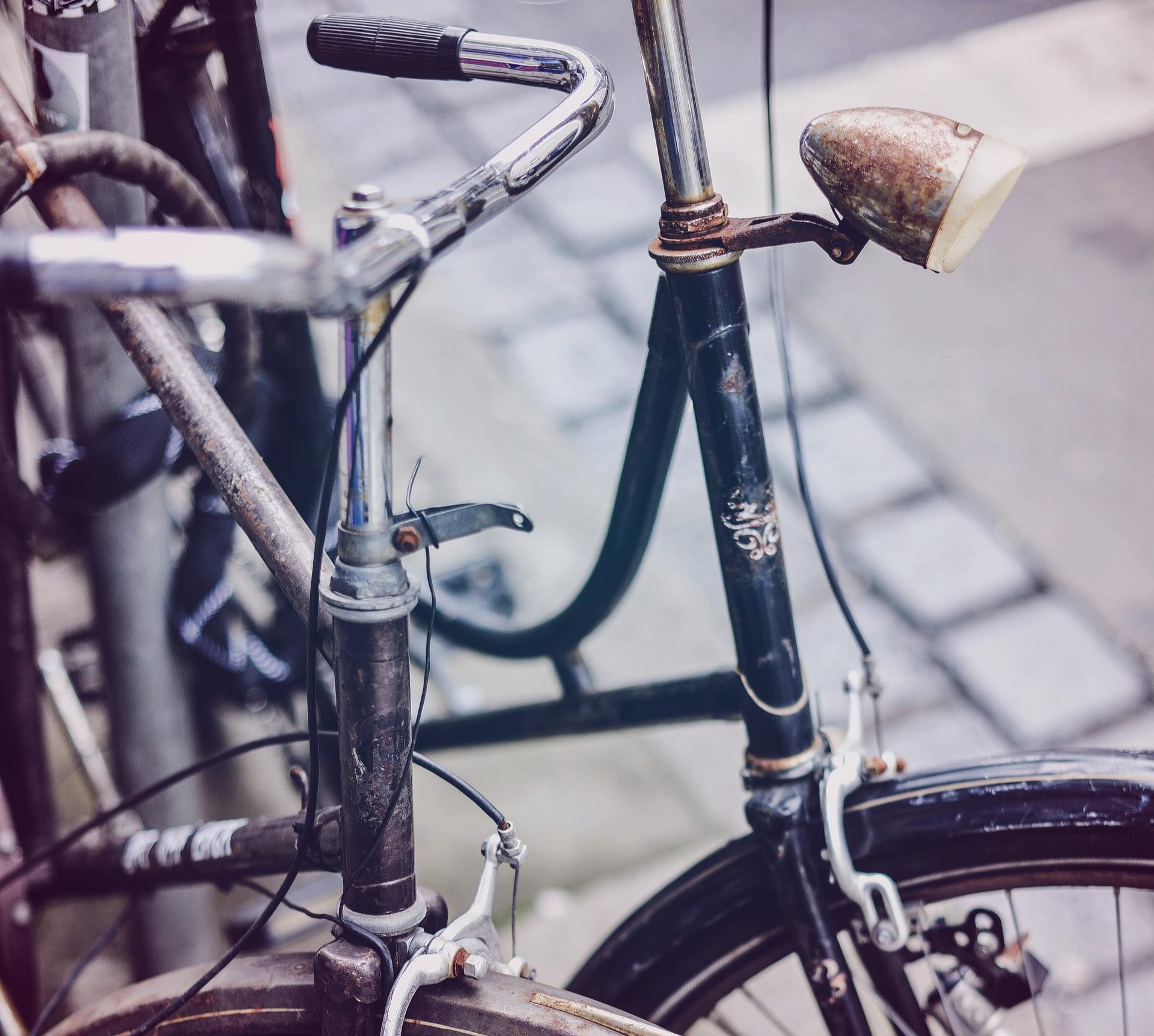 two brown and black commuter's bicycles